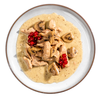 Kalbsgeschnetzeltes in Senfrahm