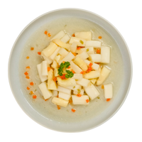 Weißer Spargel Salat mit Spargelspitzen
